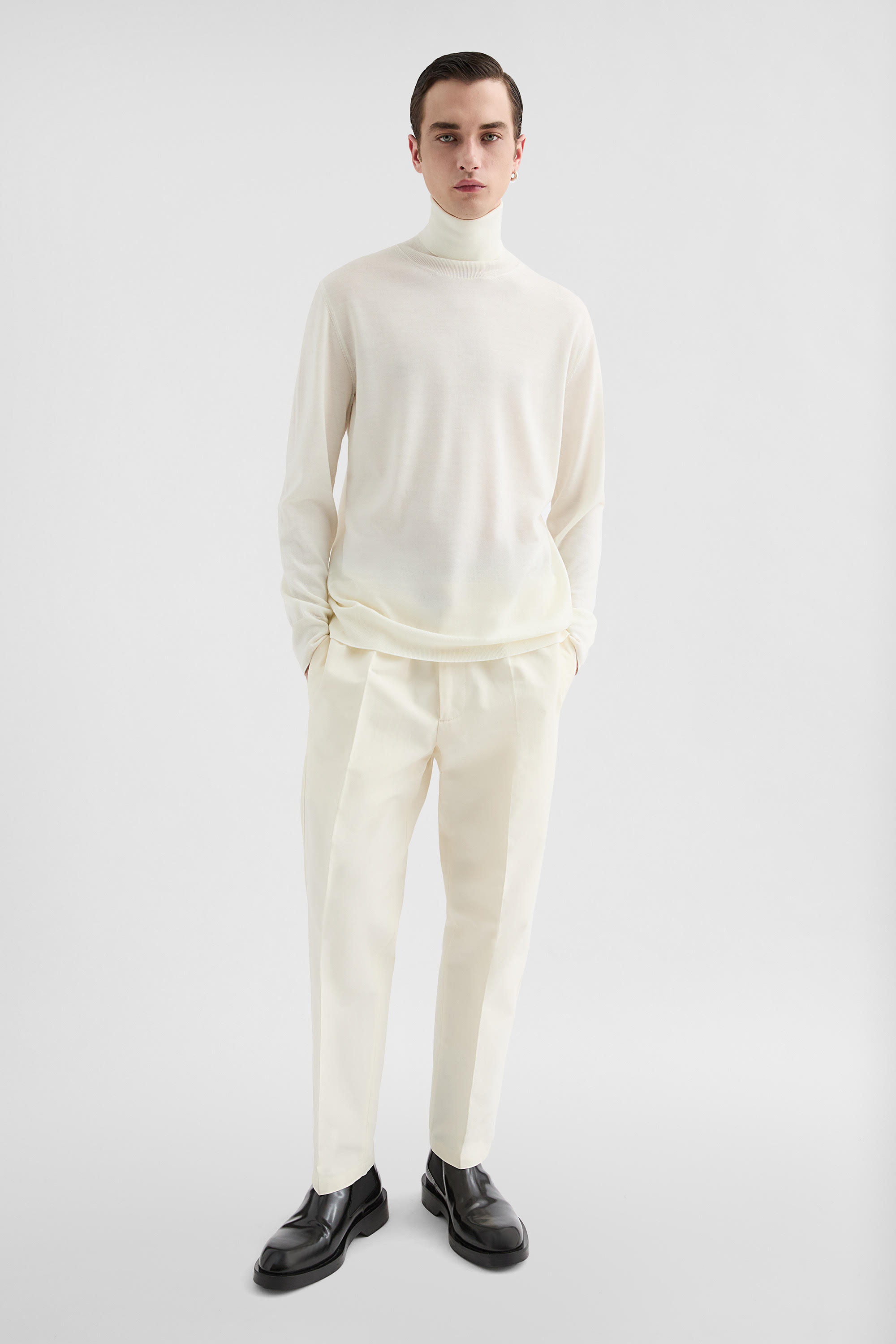 Lightweight Wool High-Neck Sweater - Sweaters - Image 5