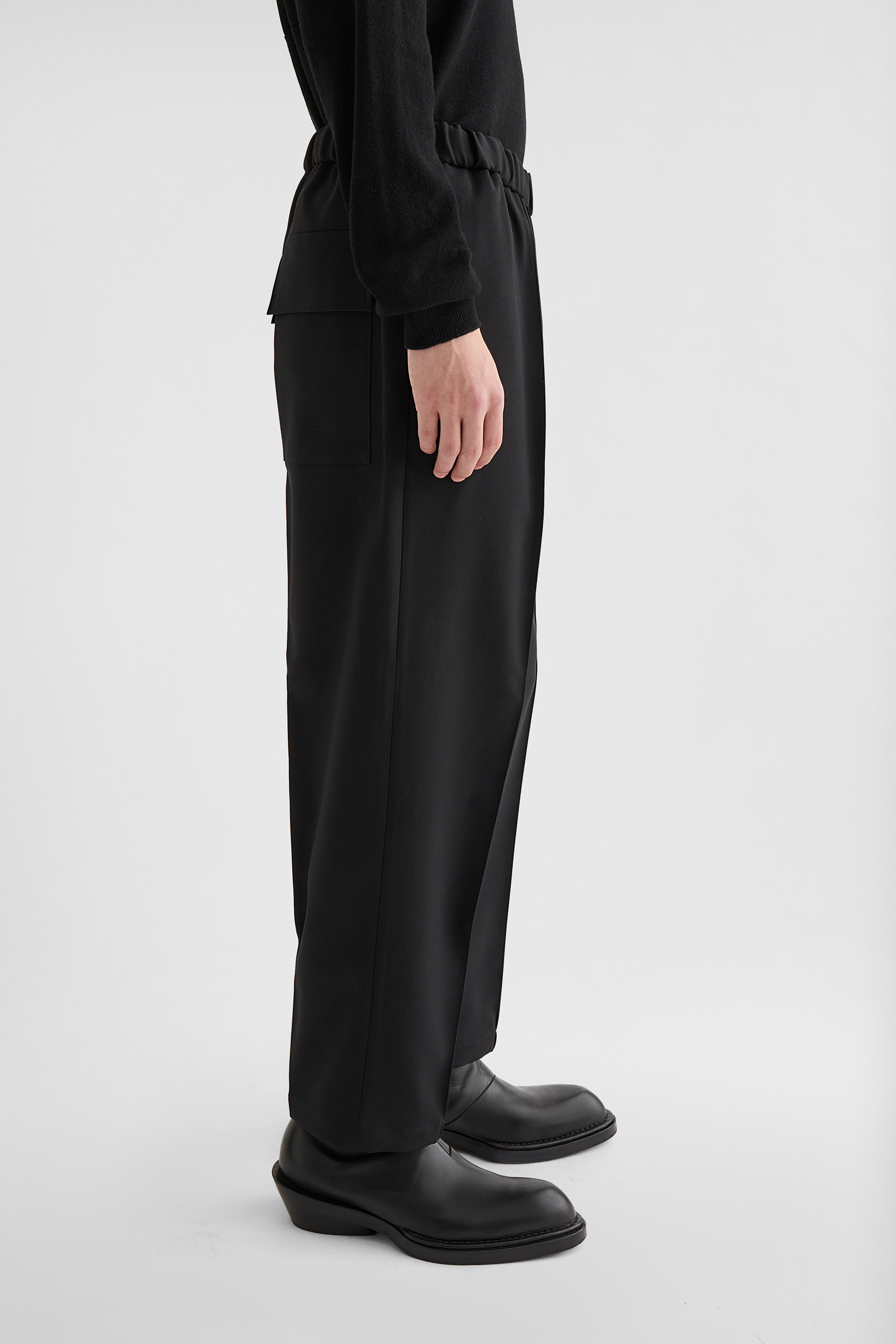 Technical  Gabardine Tapered Trousers - Trousers - Image 3