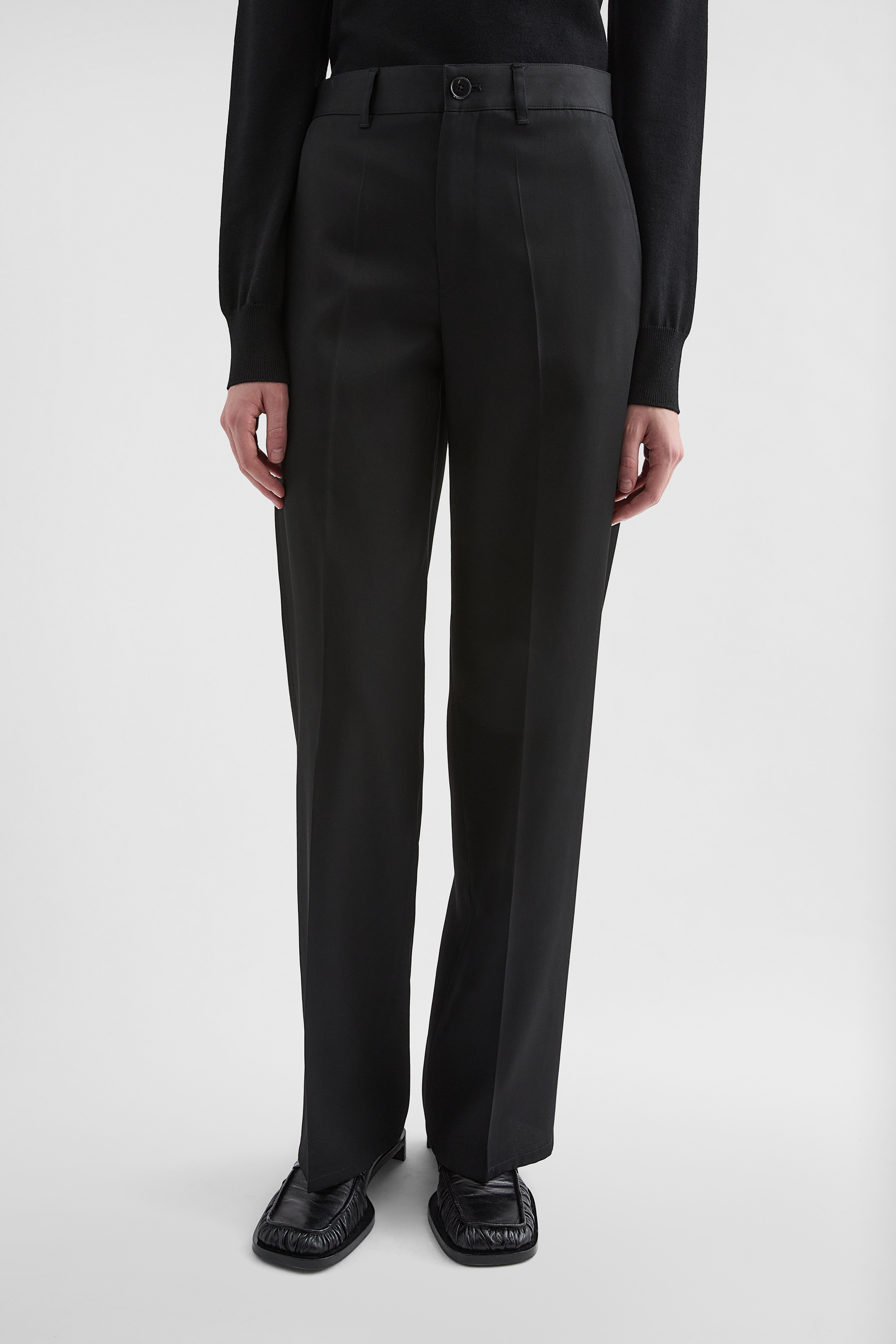 Lightweight Wool Gabardine Trousers - Trousers - Image 2