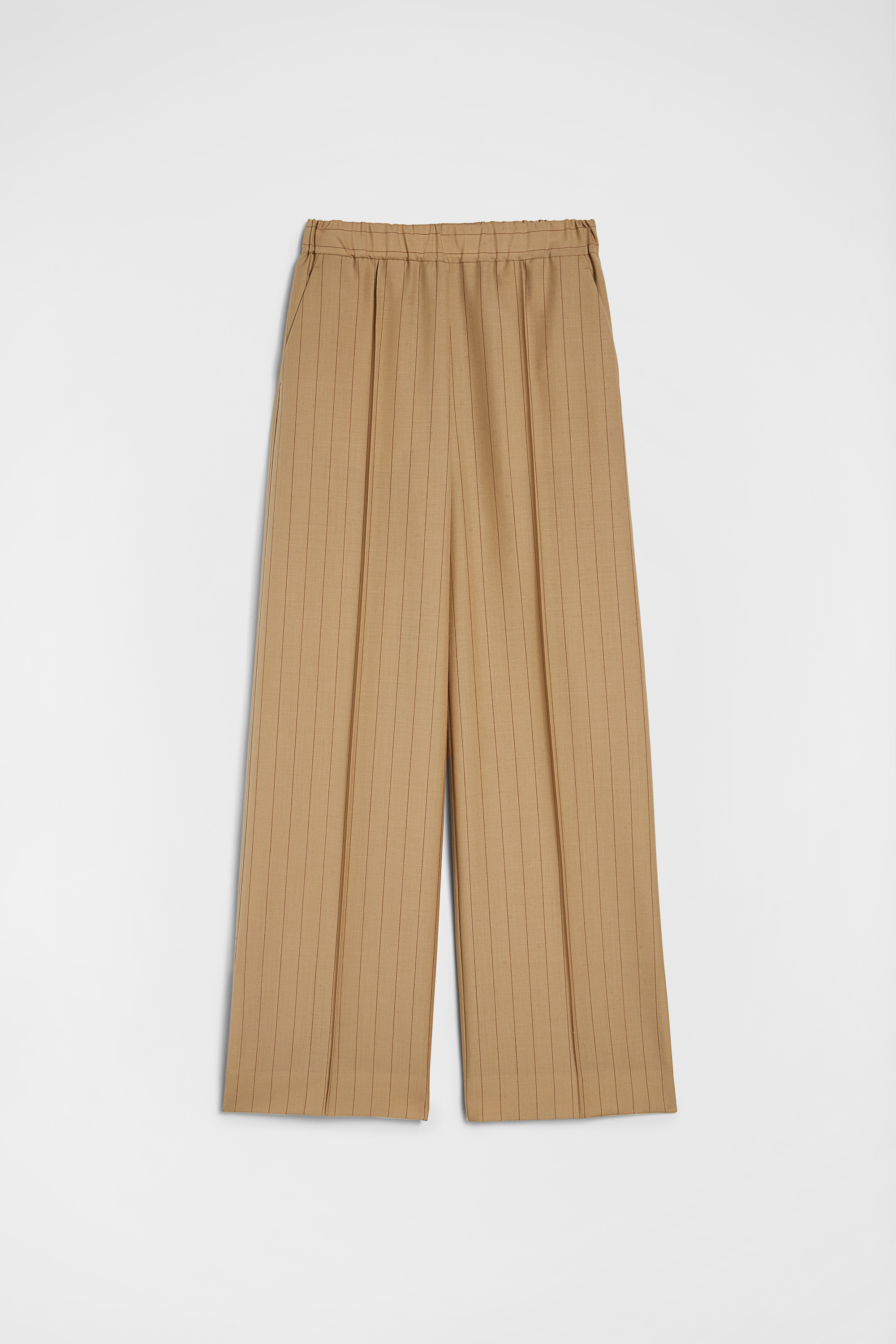 Wool Blend Pinstripe Trousers - Trousers - Image 6