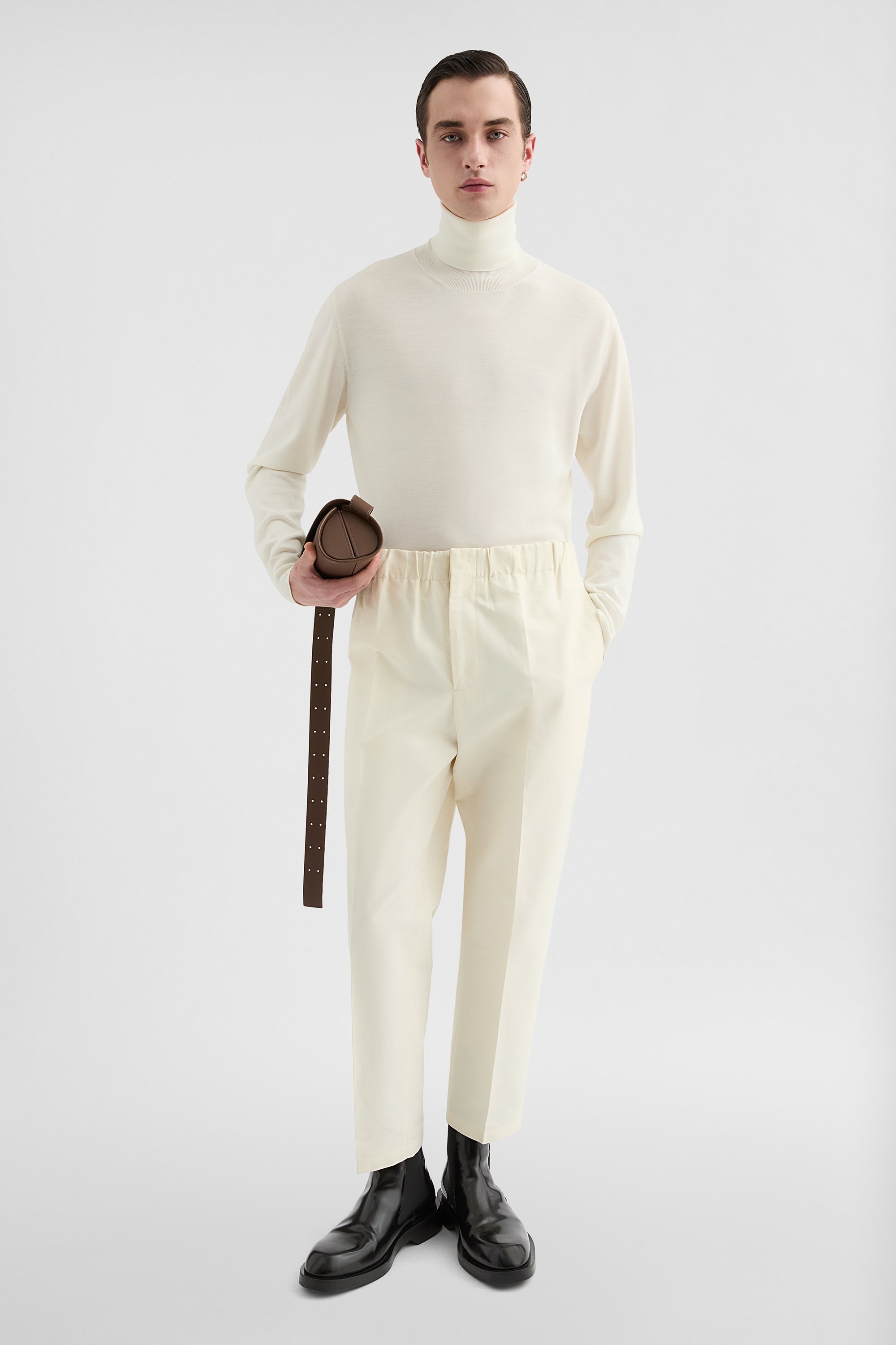 Lightweight Wool High-Neck Sweater - Sweaters - Image 1