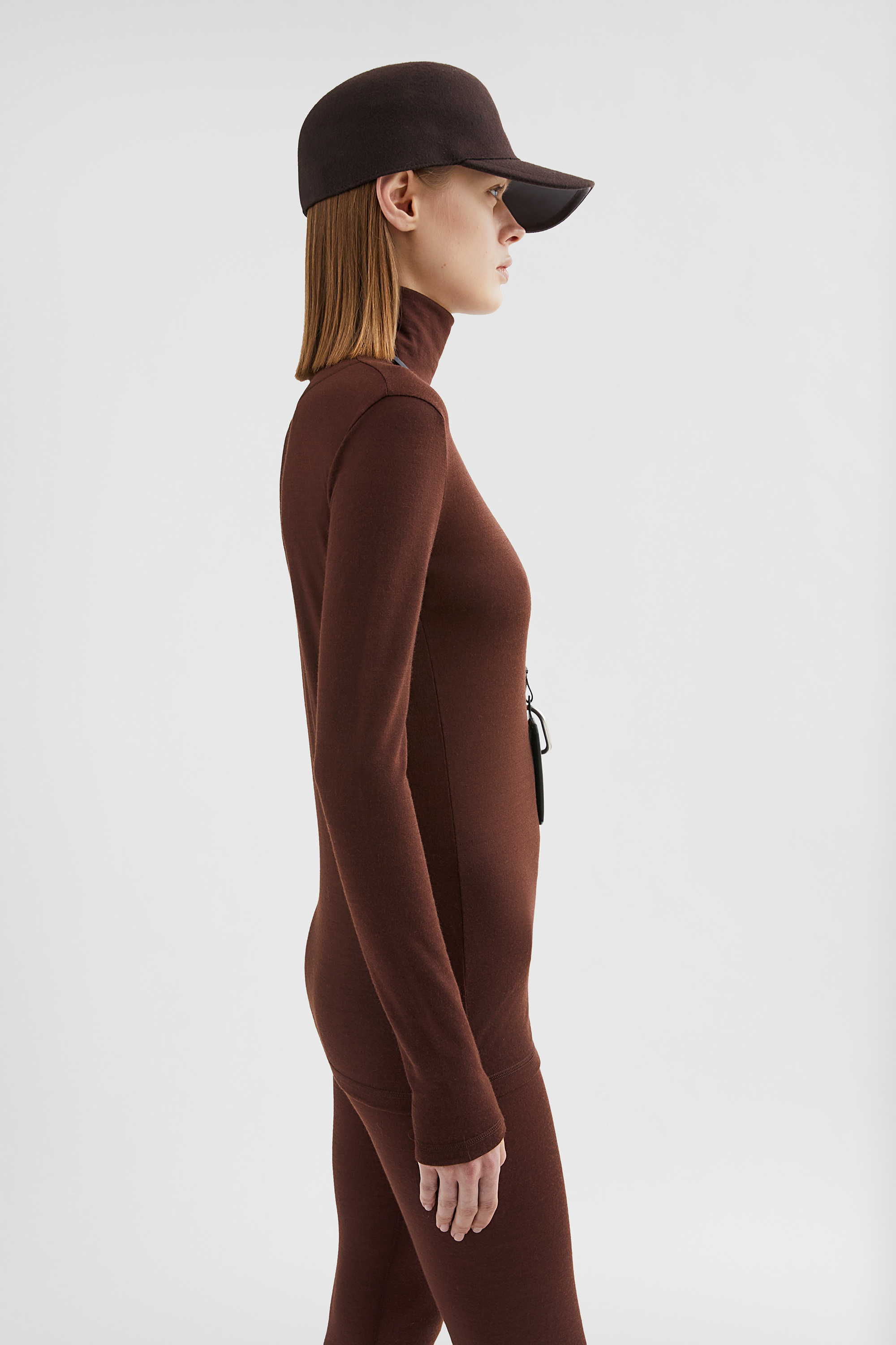 Lightweight Wool Blend High-Neck T-Shirt - T-shirts - Image 2