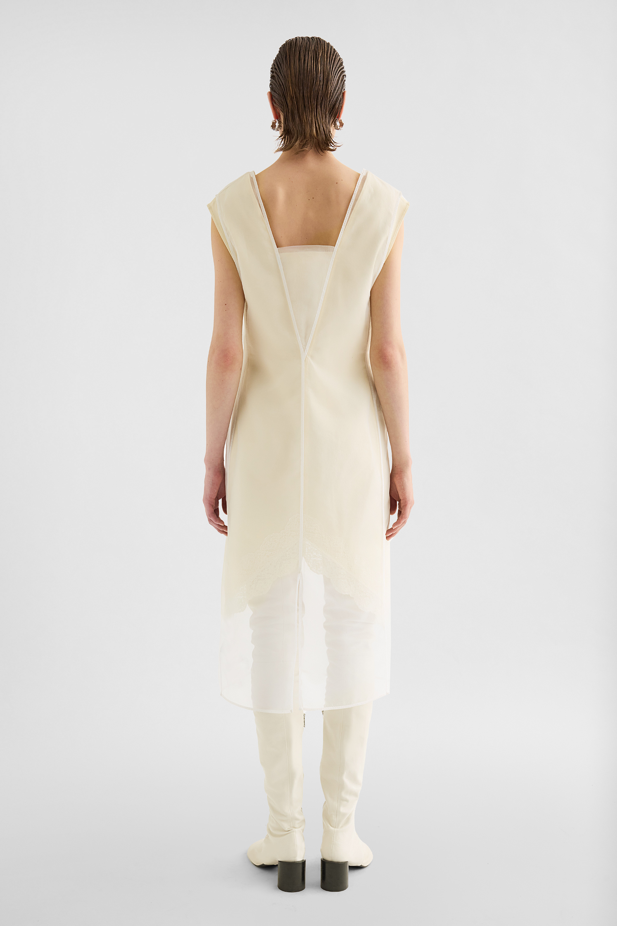 Organza V-Neck Dress - Dresses - Image 4