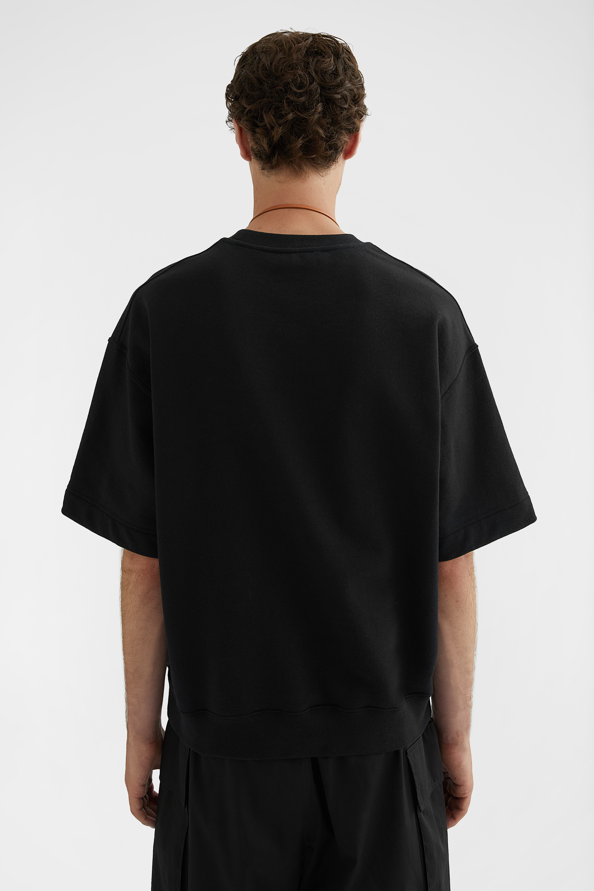 Cotton Terry Crew-Neck T-Shirt - T-shirts - Image 4
