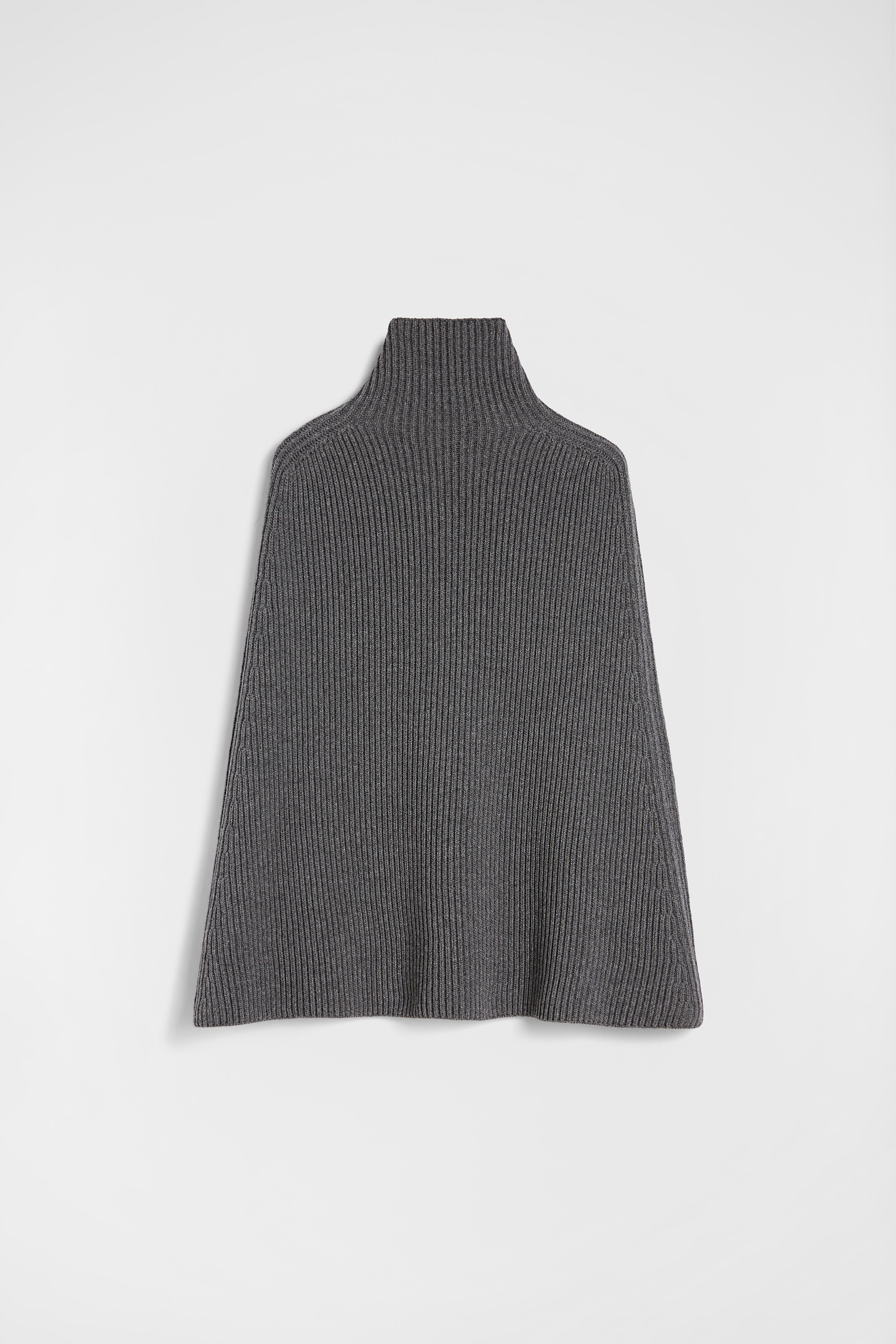 Midweight Wool High-Neck Cape - Sweaters - Image 8