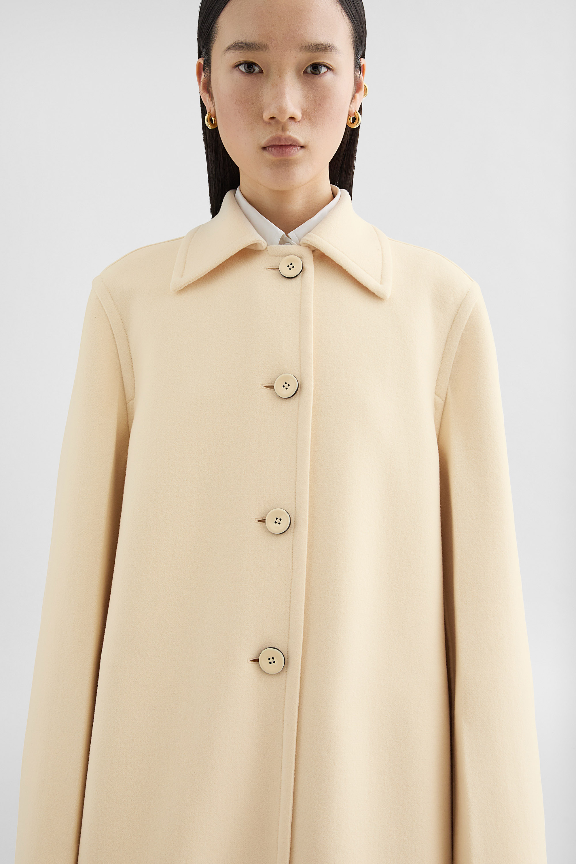 Double Wool Coat - Coats - Image 3