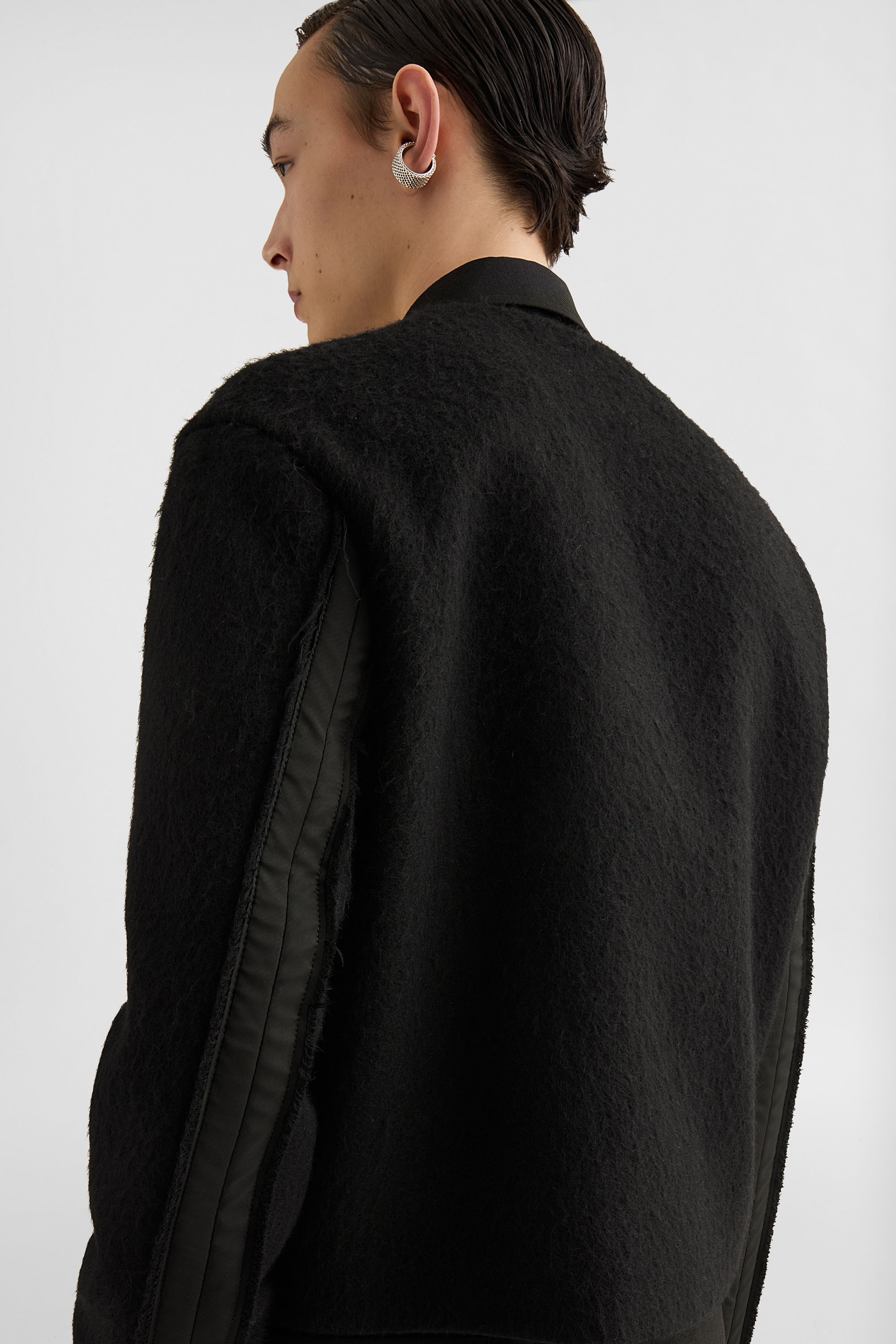 Jacke mit Reißverschluss aus Wolle - Westen - Image 3