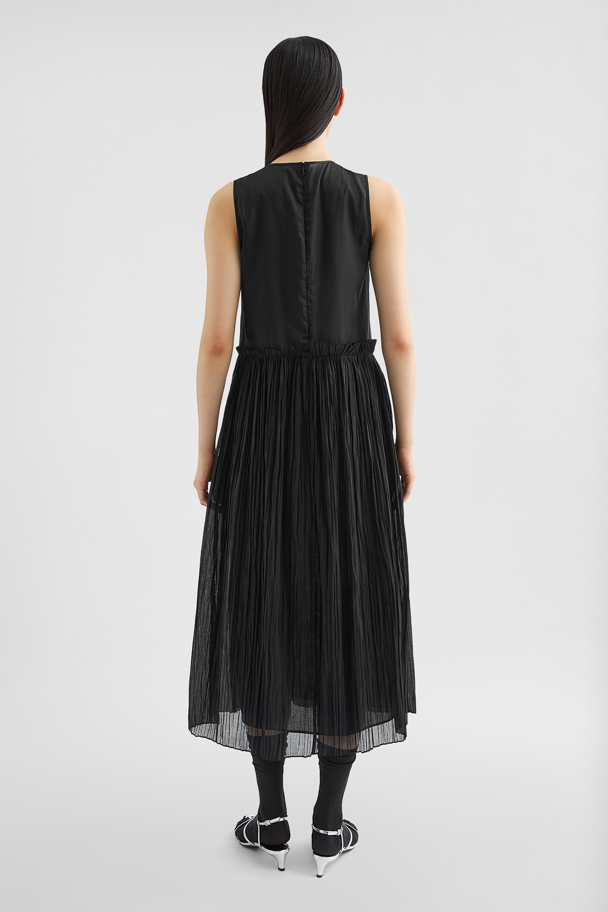 Cotton Muslin Pleated Dress - Dresses - Image 4