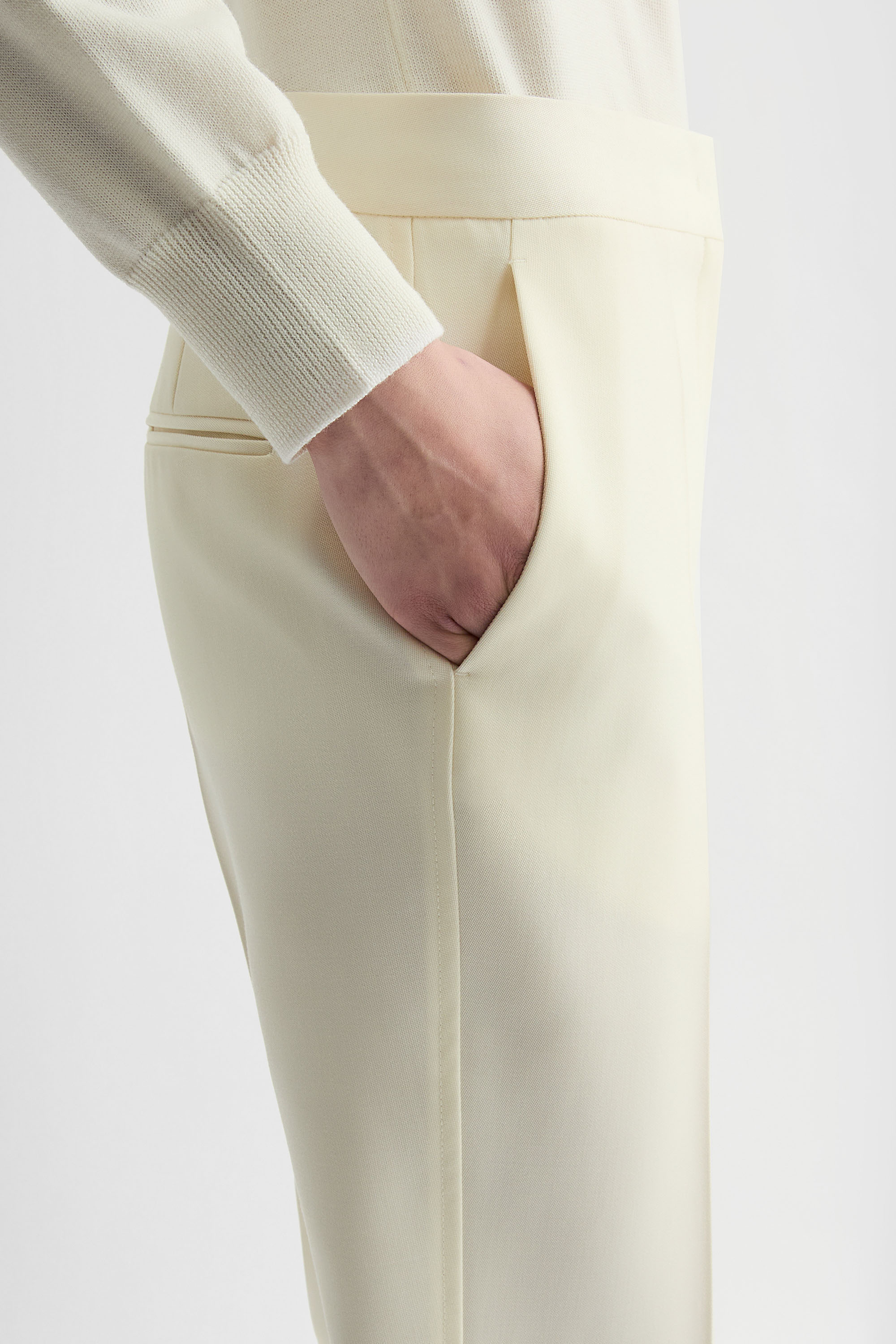 Wool Tailored Trousers - Trousers - Image 5