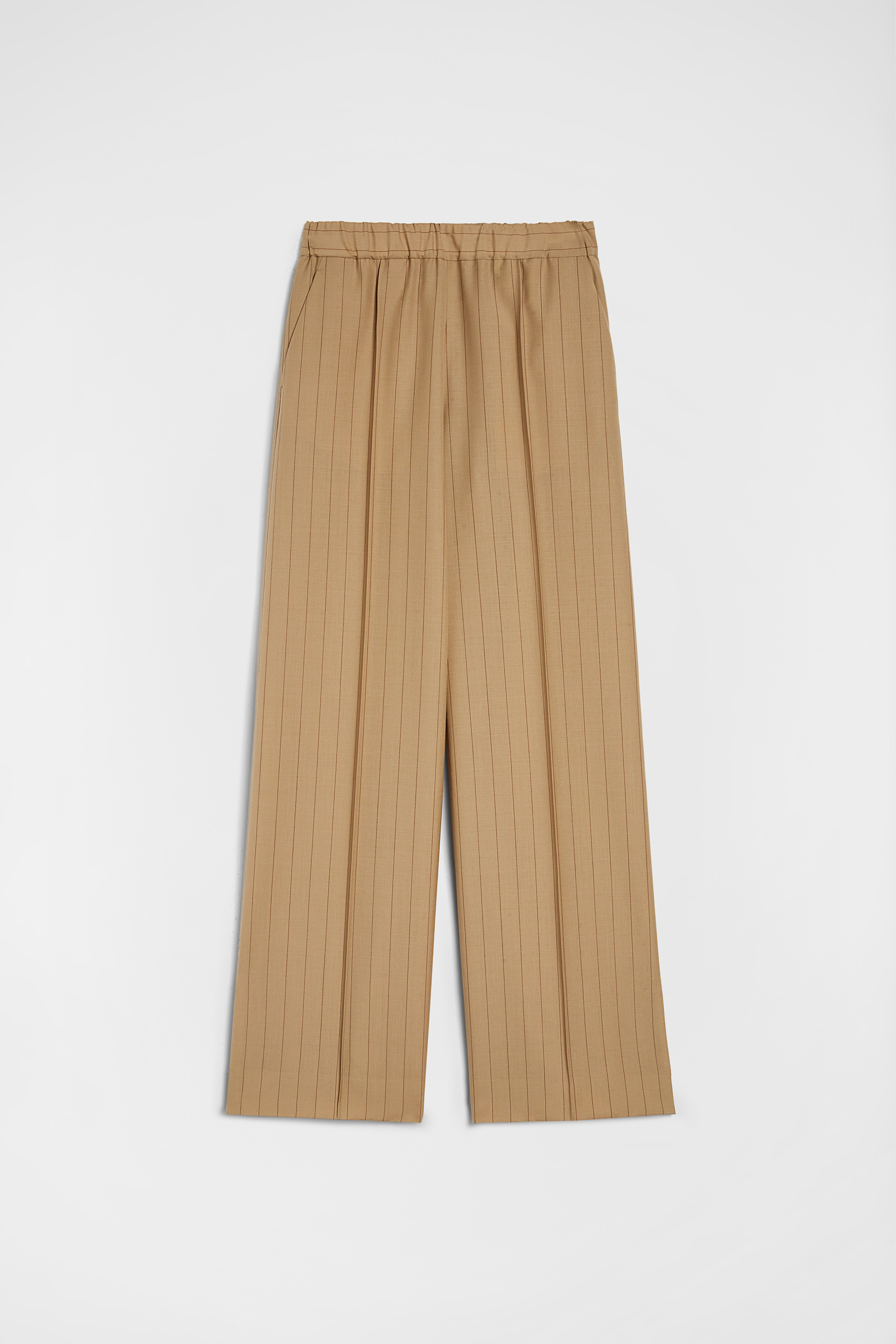 Wool Blend Pinstripe Trousers - Trousers - Image 8