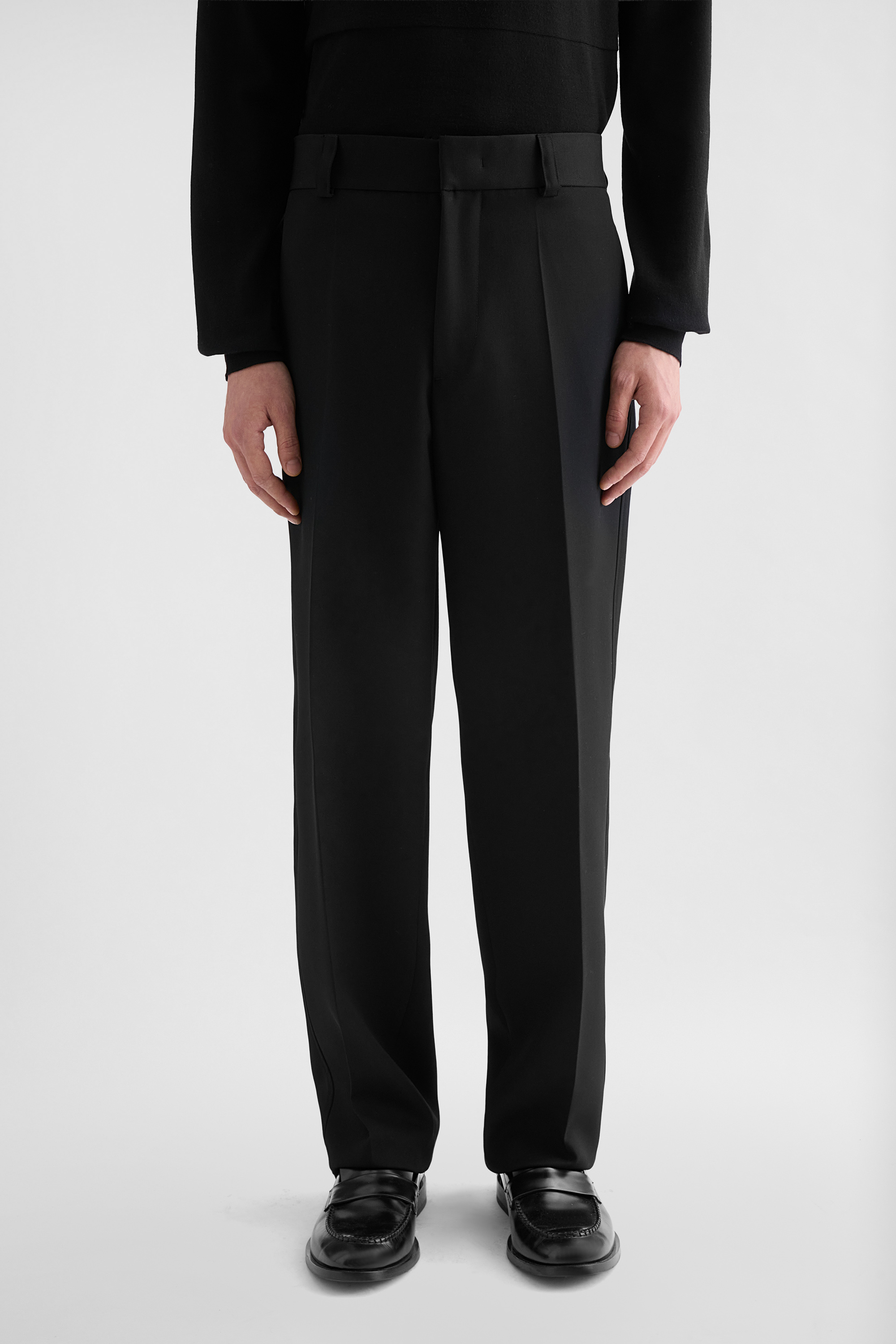 Lightweight Wool Gabardine Trousers - Trousers - Image 2