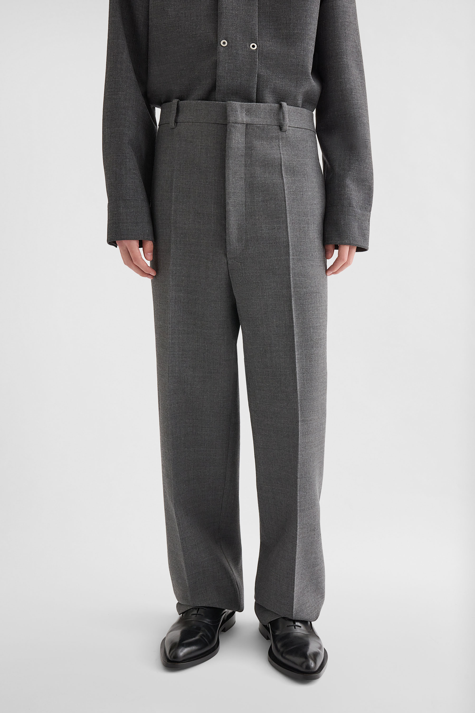 Wool Gabardine Trousers - Trousers - Image 2