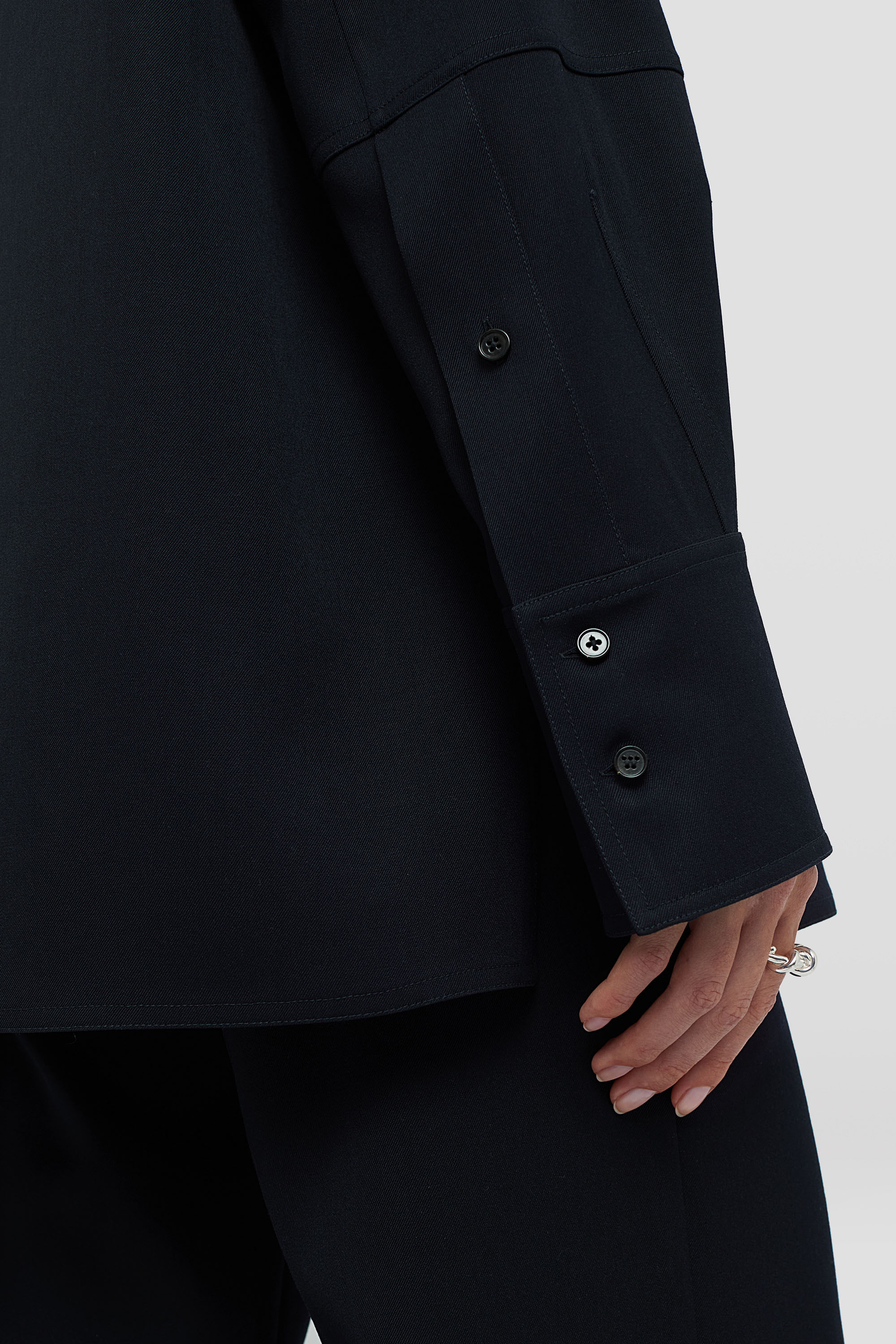 Lightweight Wool Gabardine Shirt - Shirts - Image 3