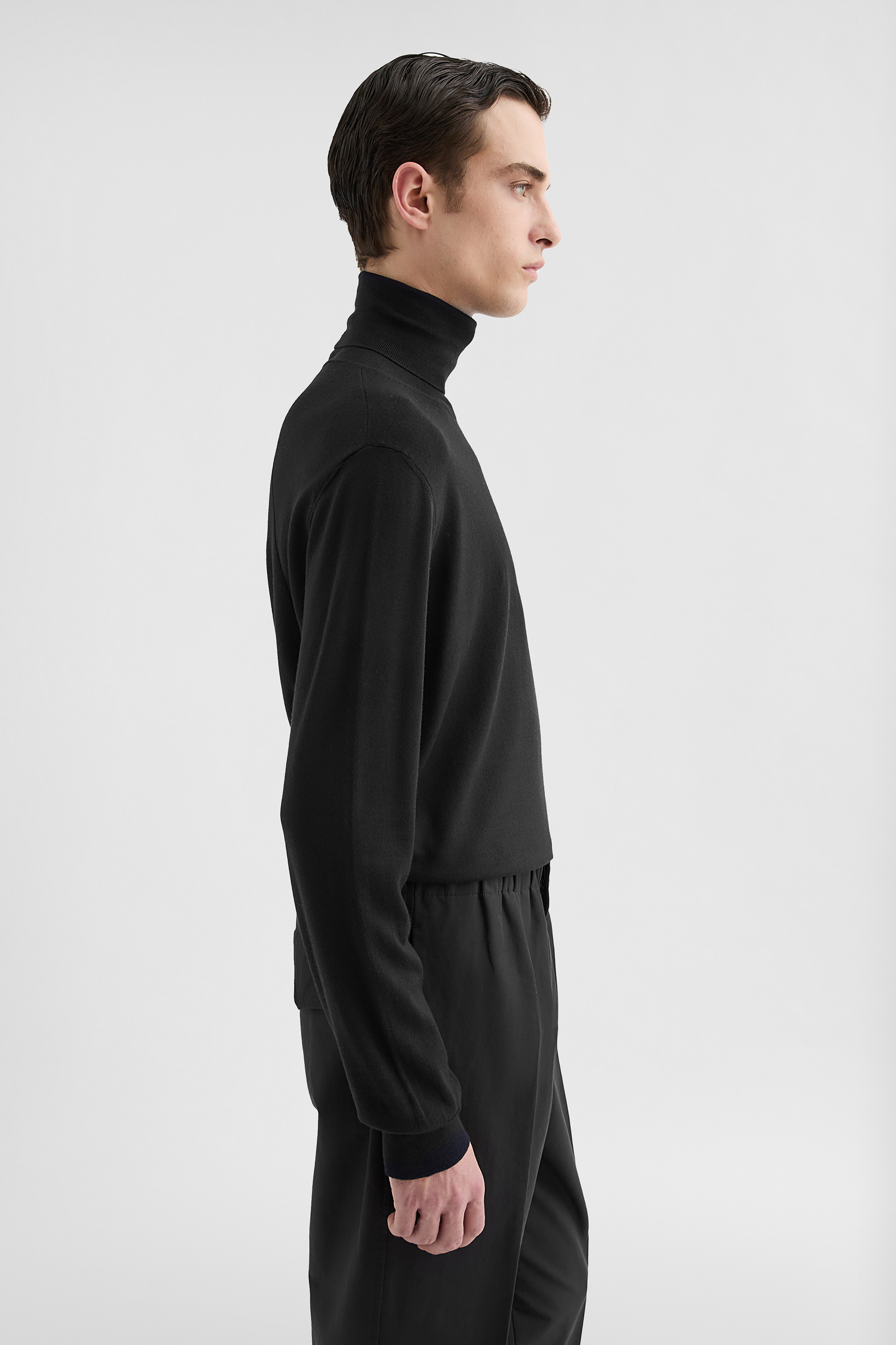 Lightweight Wool High-Neck Sweater - Sweaters - Image 2