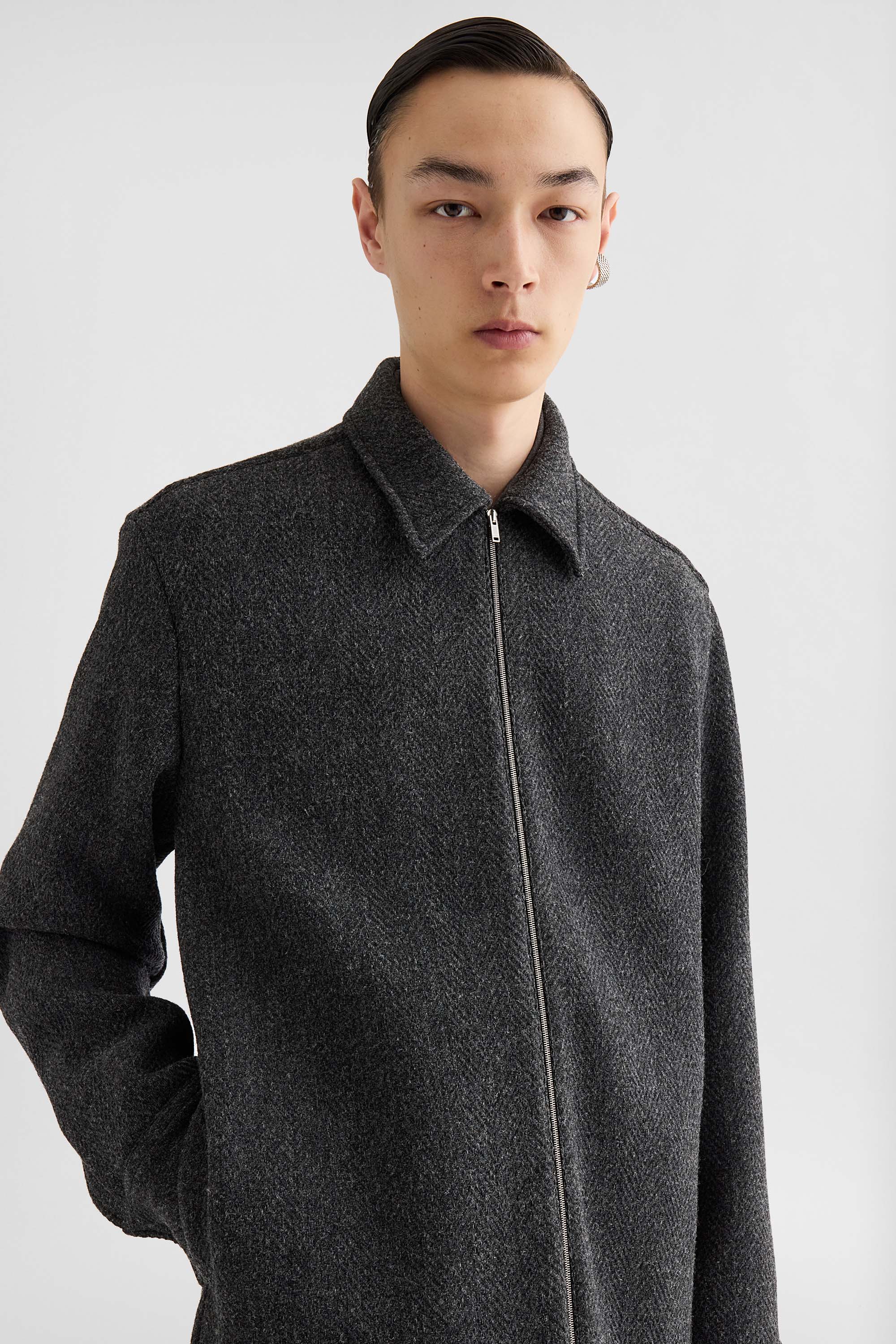 Hemdjacke aus Woll-Chevron - Jacken - Image 3