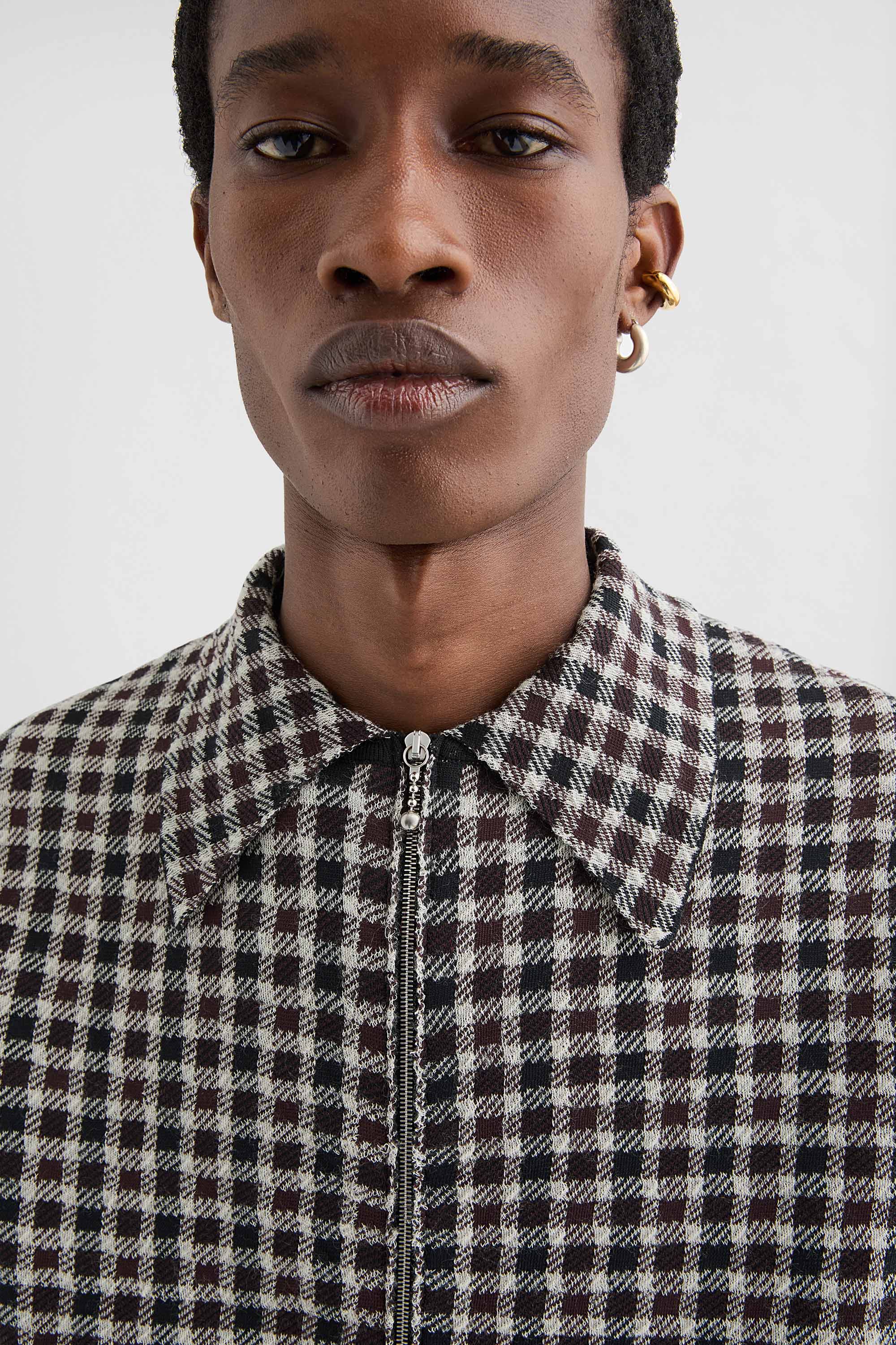 Wool Blend Zip-Up Shirt - Shirts - Image 3