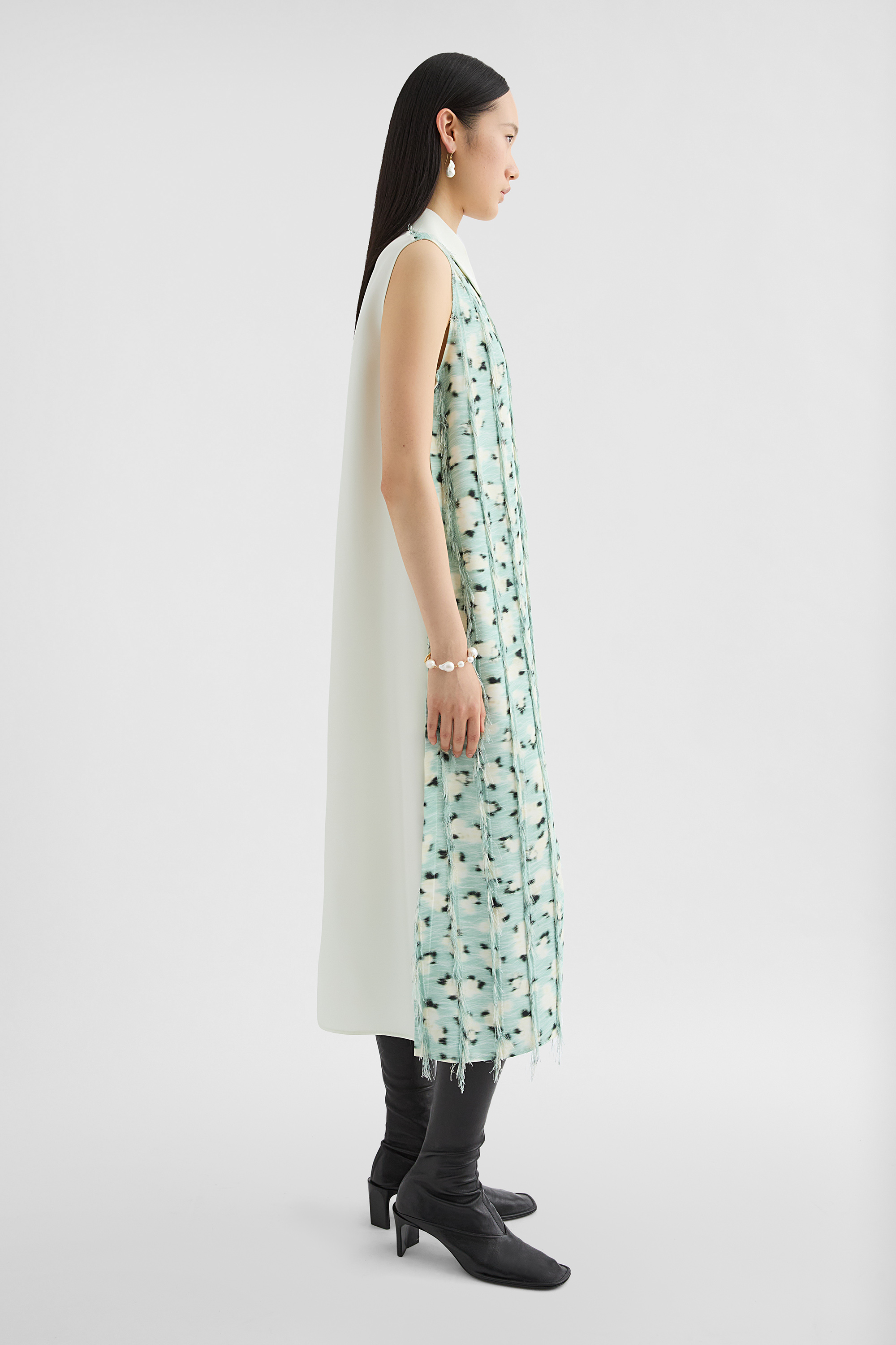 Fringed Fil Coupe Printed Dress - Dresses - Image 2