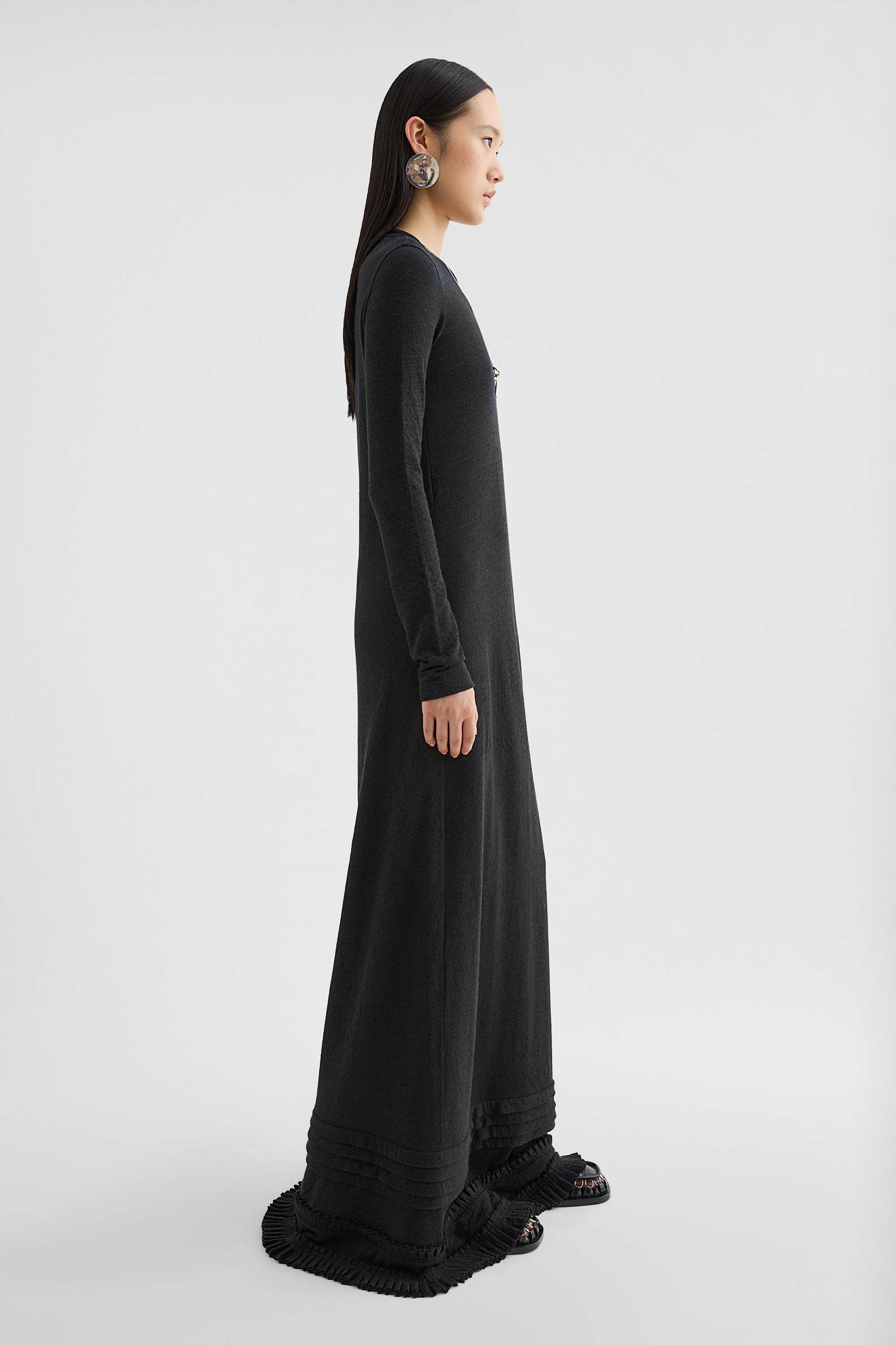Wool Jersey Ruffle Dress - Dresses - Image 2