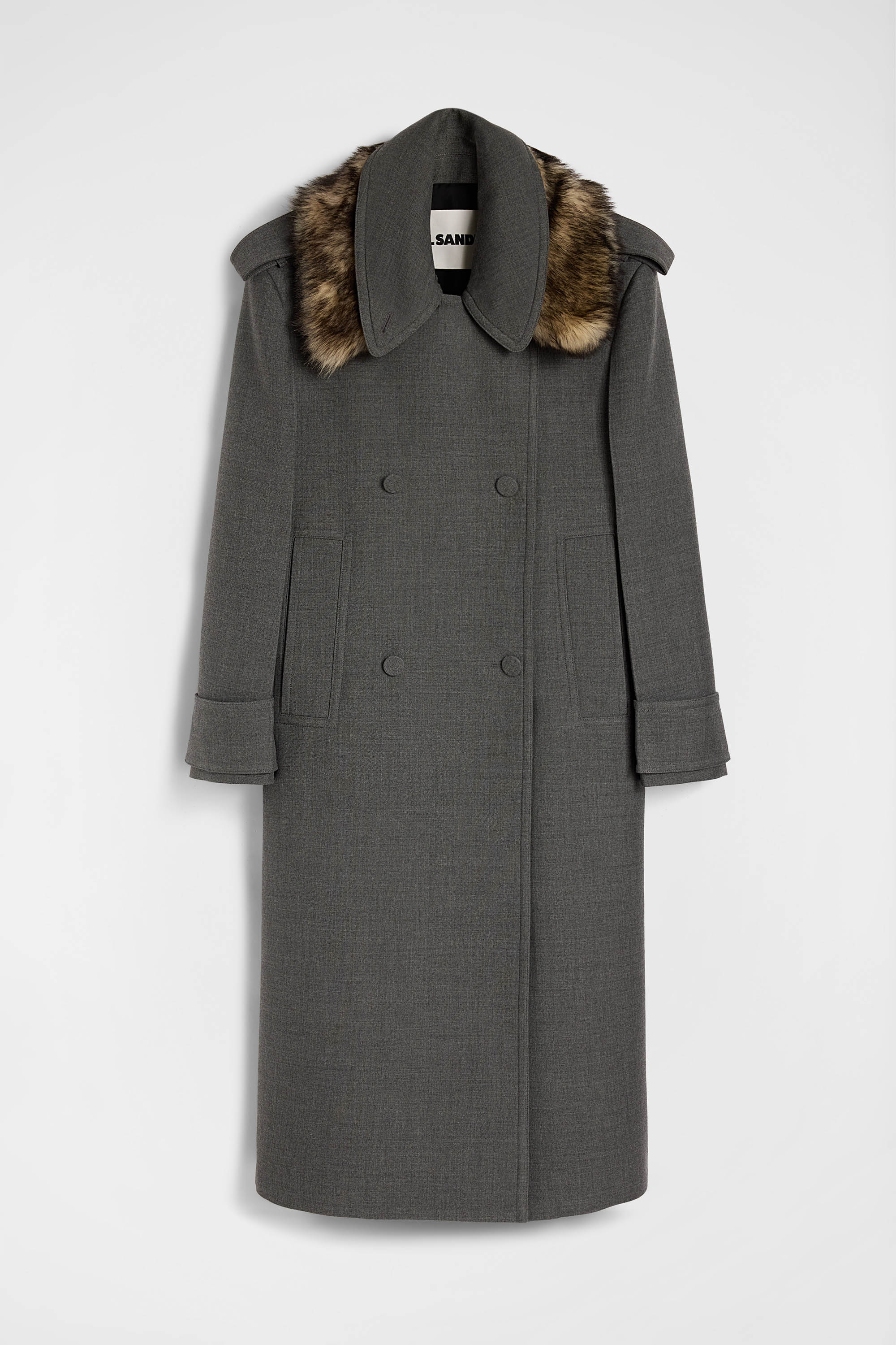 Manteau en gabardine de laine - Manteaux - Image 6