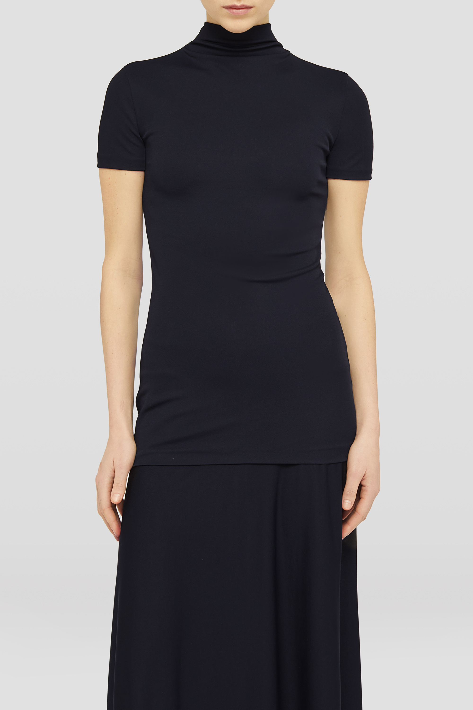 Fluid Viscose High-Neck Dress - Dresses - Image 2