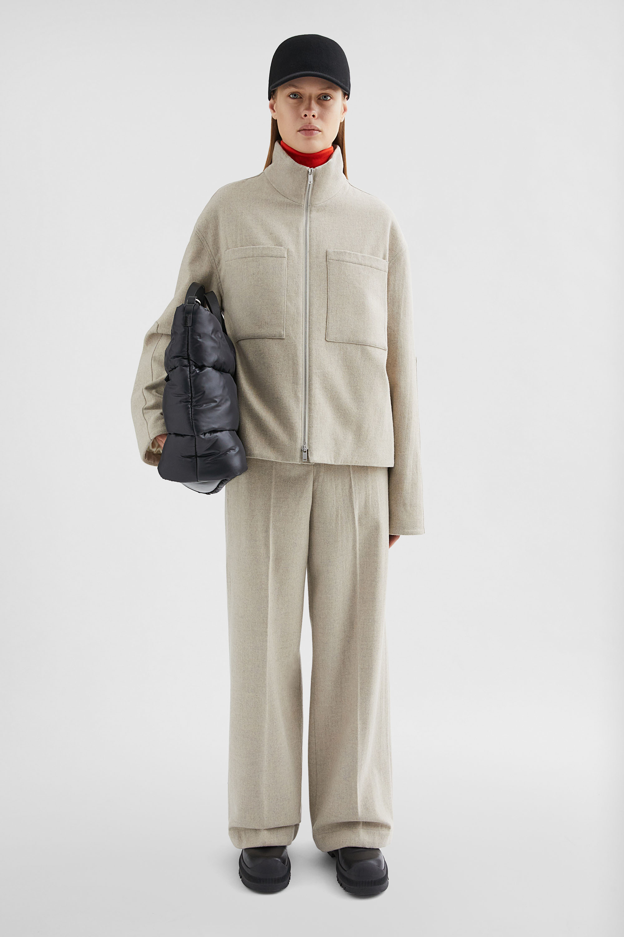 Wool Flannel Trousers - Trousers - Image 1