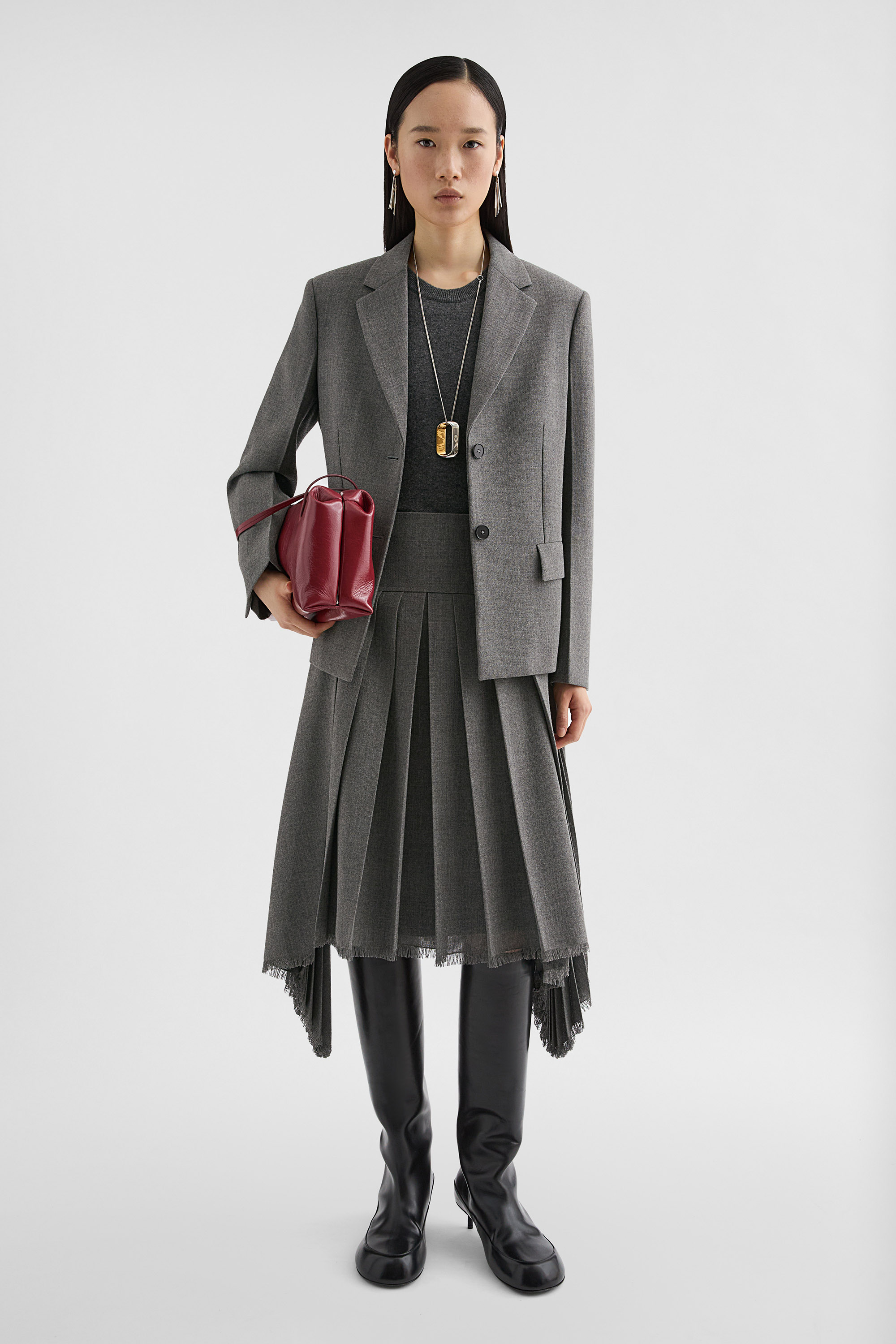 Wool Canvas Tailored Jacket - Jackets - Image 1