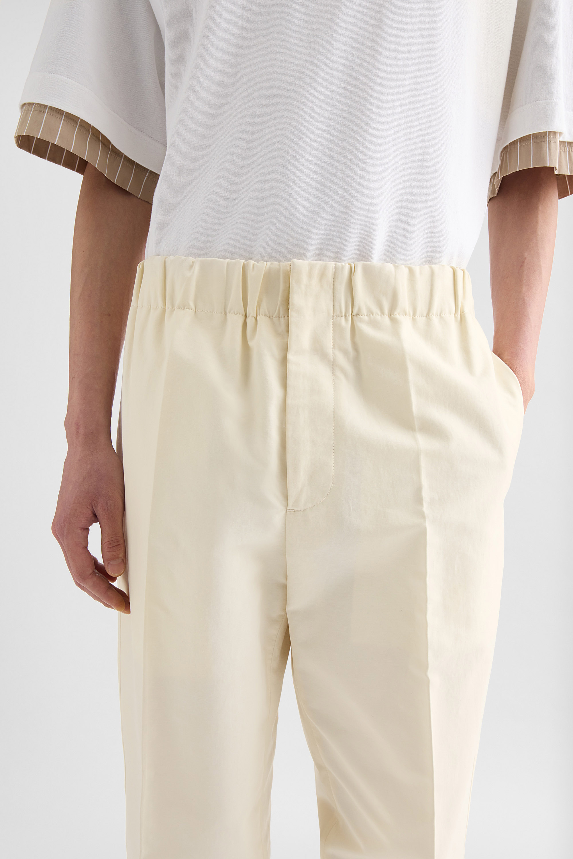 Lightweight Cotton Tapered Trousers - Trousers - Image 5