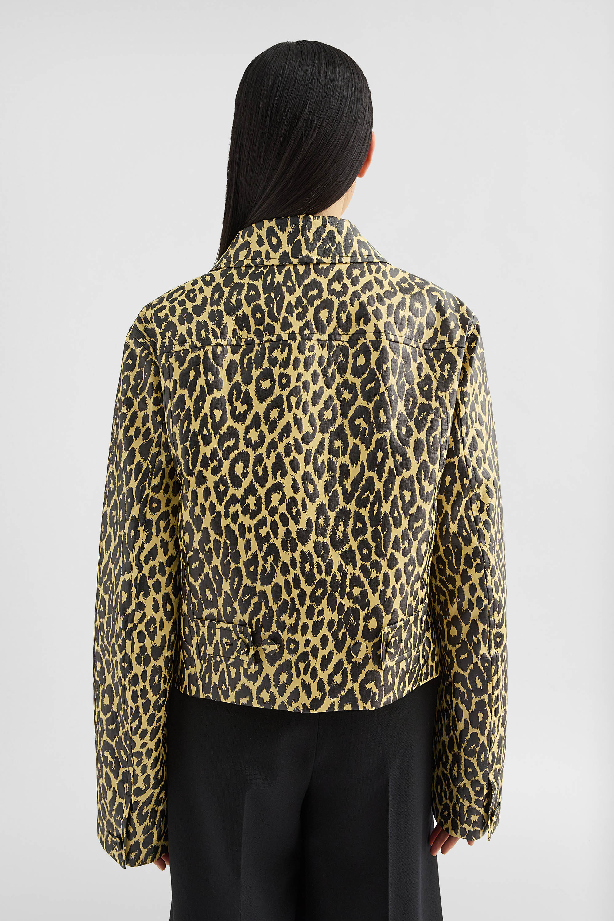 Patent Linen Printed Jacket - Jackets - Image 4