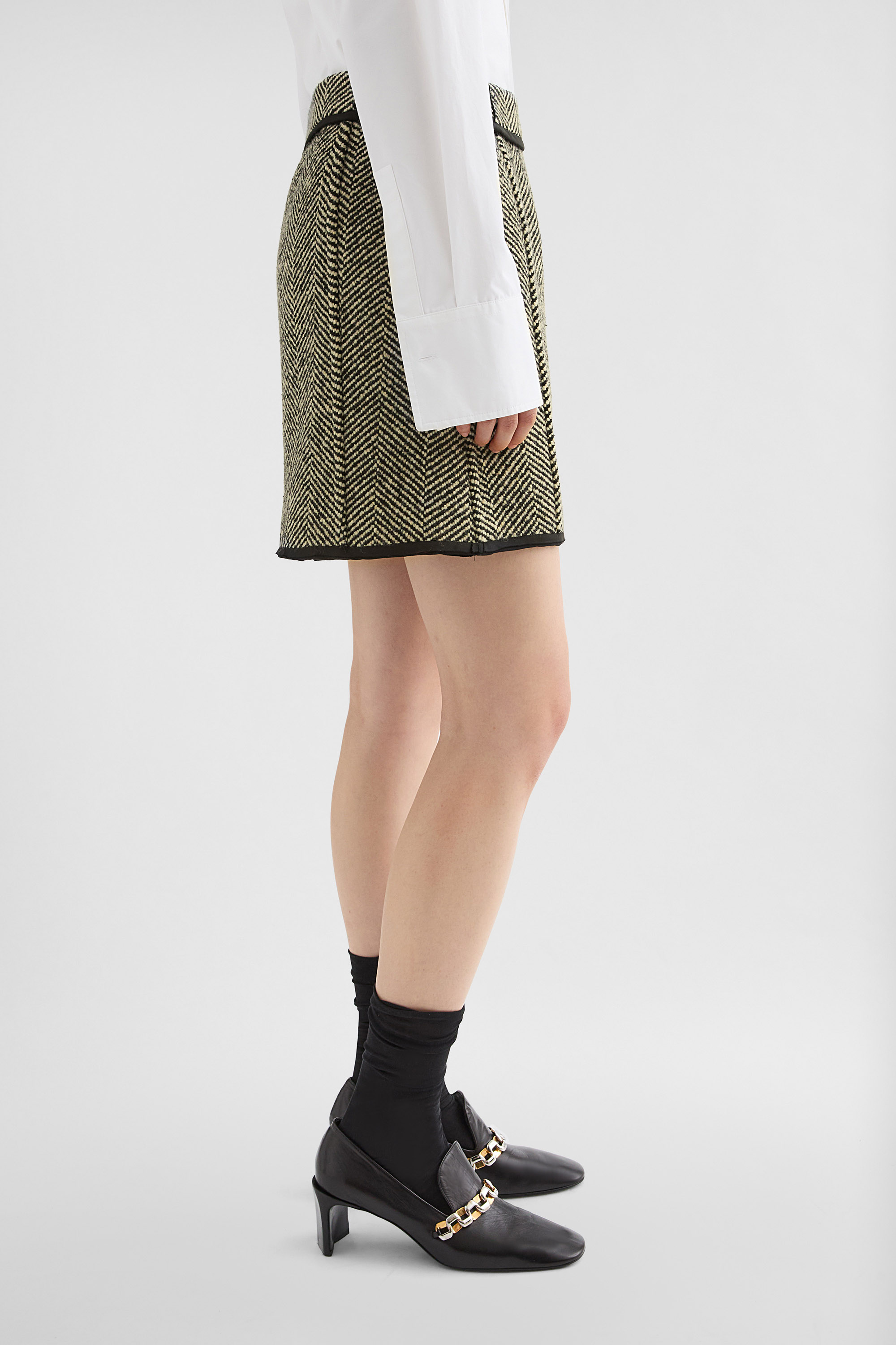 Wool Tweed Mini Skirt - Skirts - Image 3