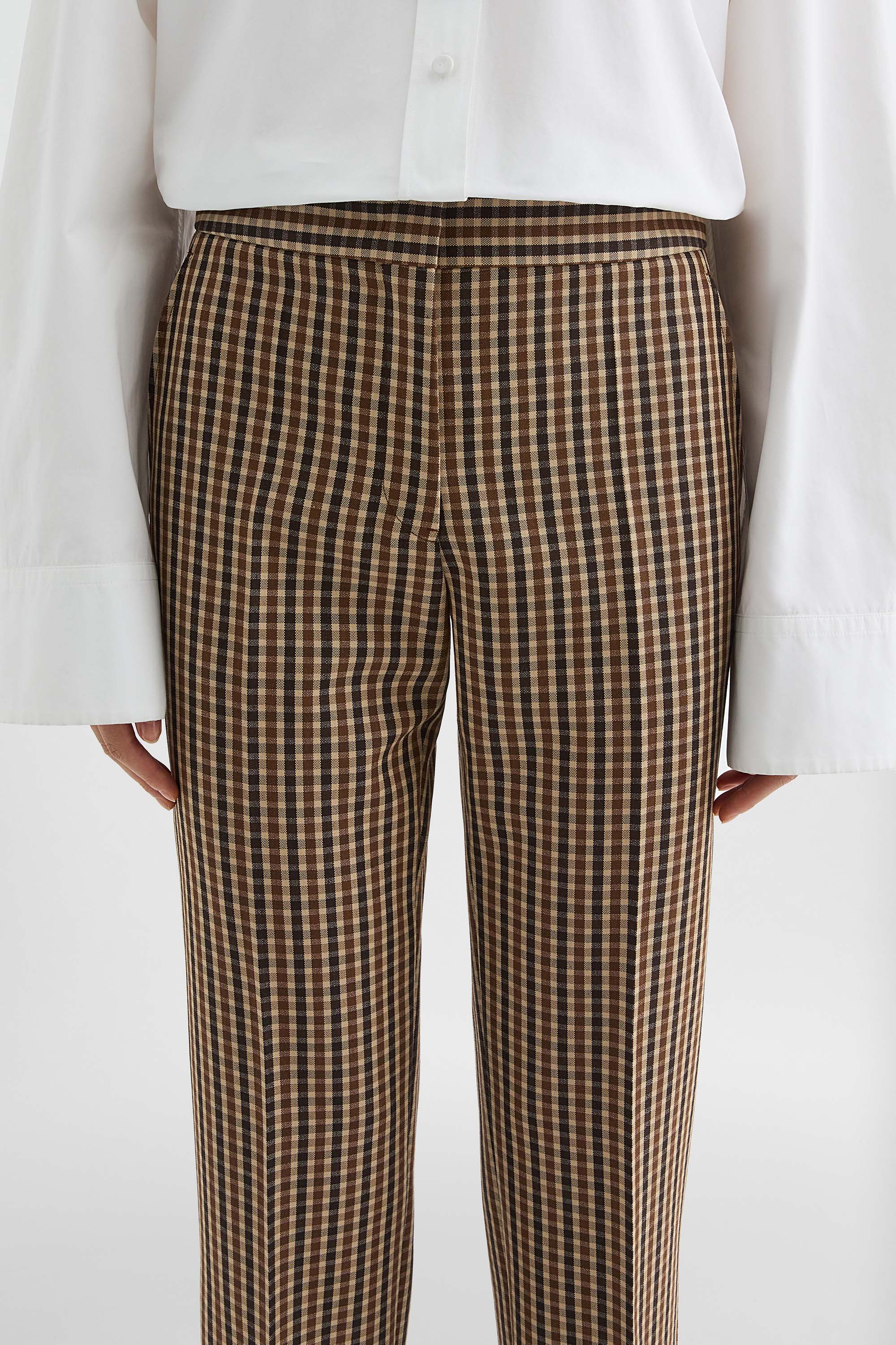 Wool Canvas Tailored Trousers - Trousers - Image 5
