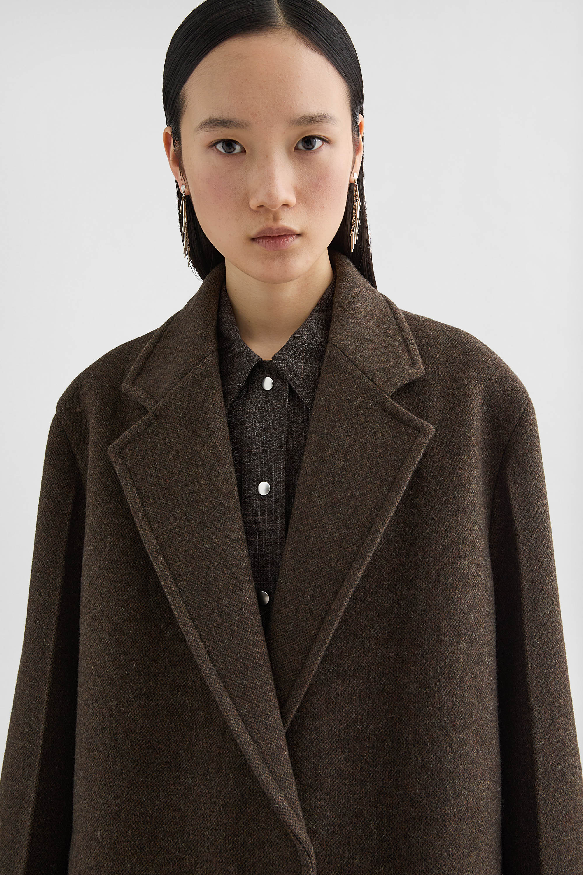 Melanged Wool Coat - Coats - Image 3