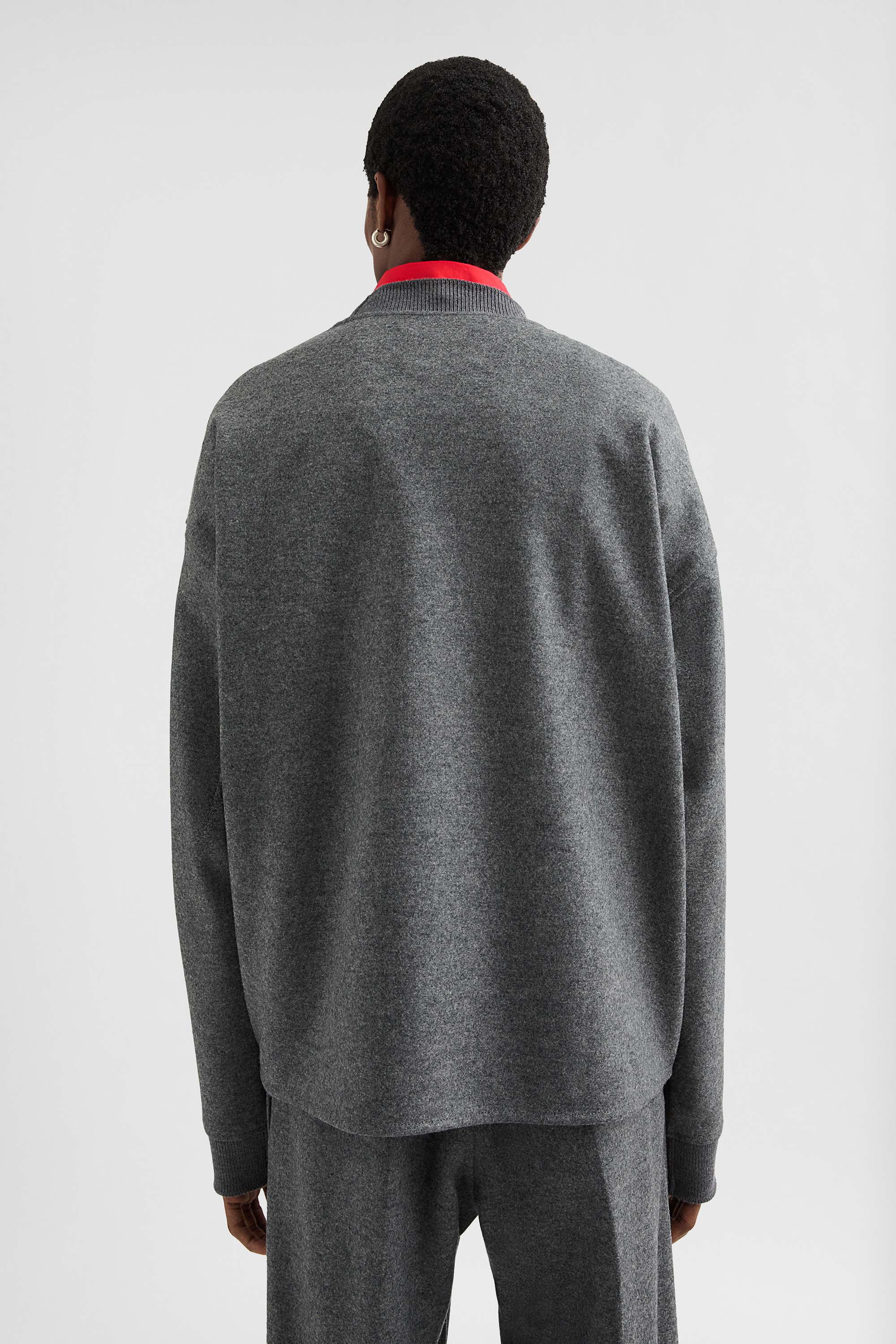Wool Melton Crew-Neck Sweatshirt - Sweatshirts - Image 4